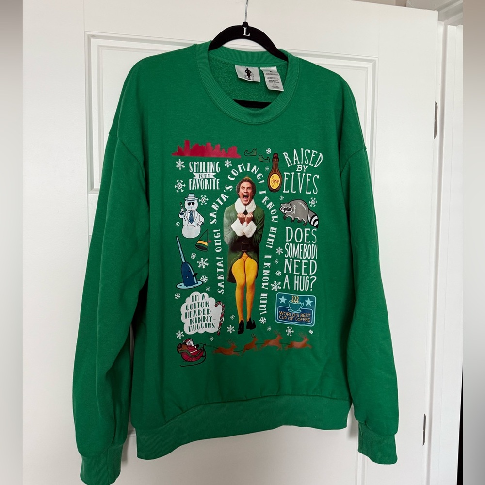 ELF Green Crew Neck Sweater